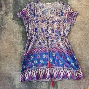 Boho blossom mini dress by Bellisima Medium